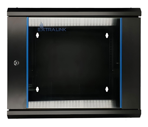 Extralink Szafka wisząca rack 6U 600x600 czarna dwusekcyjna EX.12929 - 1323213 - zdjęcie 4